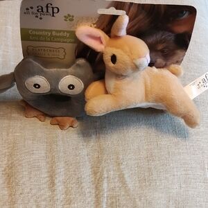 PETS: Country Buddy Small Pet Toy - Owl And Deer